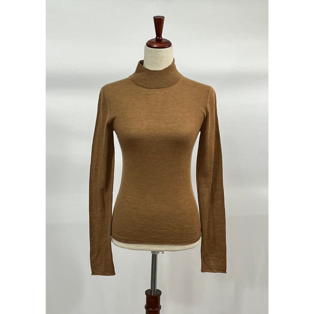 GUEST IN RESIDENCE Sz S Small Base Layer Turtleneck Sweater 100% Cashmere
